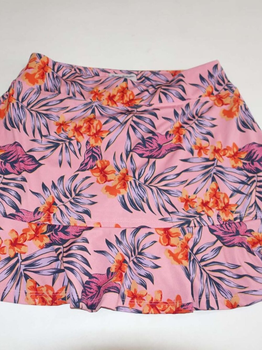 Tommy Bahama Golf Women's Skort Size Small Pink Orange Blue Inner Shorts Skirt S